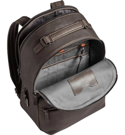 Shop Shinola Runwell Leather Backpack In Charcoal