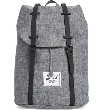 Shop Herschel Supply Co Retreat Backpack - Grey In Raven Crosshatch