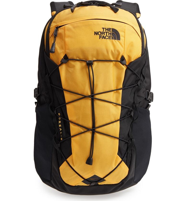 yellow north face backpack 