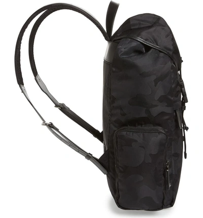 Shop Valentino Camo Backpack - Black