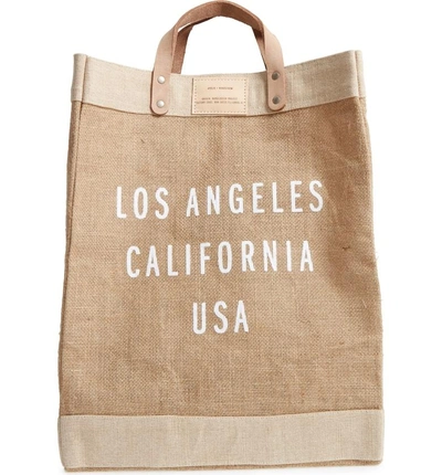 Shop Apolis Market Bag - Beige In Los Angeles