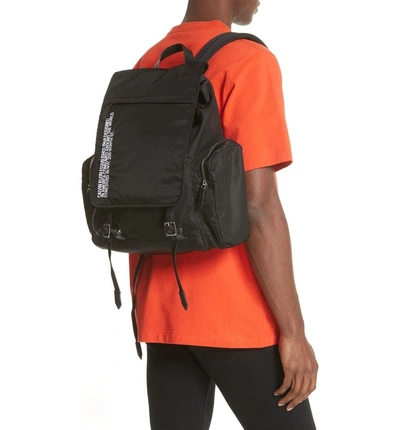 Calvin Klein 205w39nyc Nylon Flap Backpack - Black | ModeSens