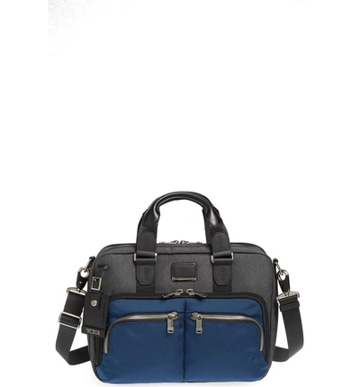 Tumi Alpha Bravo Albany Slim Commuter Briefcase Blue In Navy