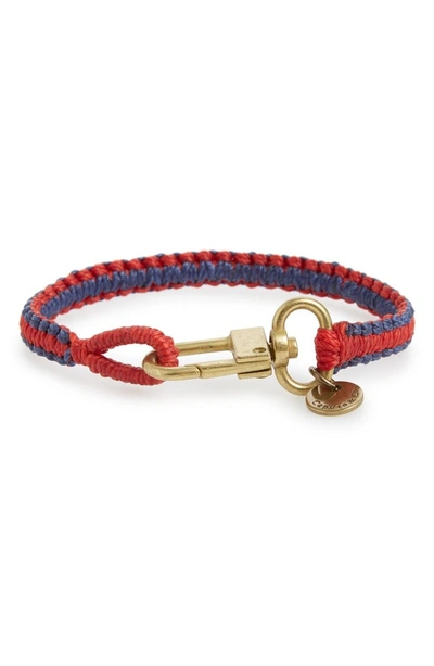 Shop Caputo & Co Reversible Bracelet In Red/ Navy