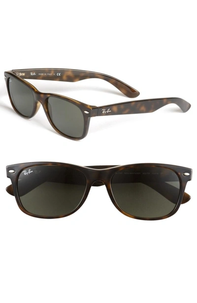 Shop Ray Ban 'new Wayfarer' 55mm Sunglasses In Tortoise/ Green