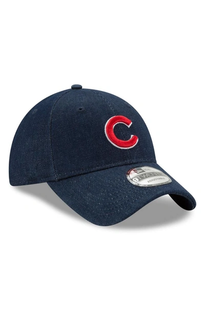 Shop New Era X Levi's Dark Wash Baseball Cap - Black In Chicago Cubs