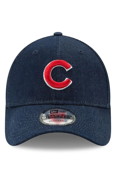 Shop New Era X Levi's Dark Wash Baseball Cap - Black In Chicago Cubs