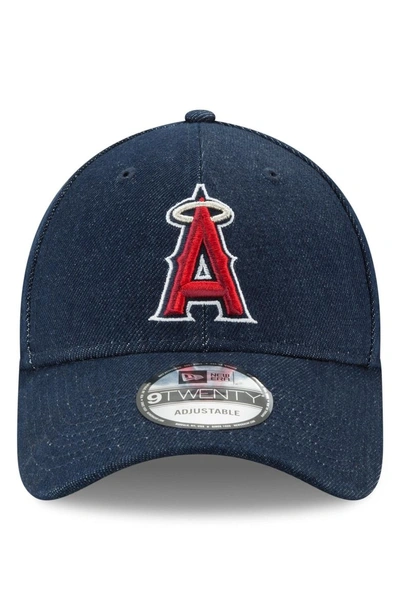 Shop New Era X Levi's Dark Wash Baseball Cap - Black In Anaheim Angels