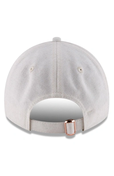 Shop New Era Mlb Badged Black Label Linen & Cotton Ball Cap - Beige In Chicago White Sox