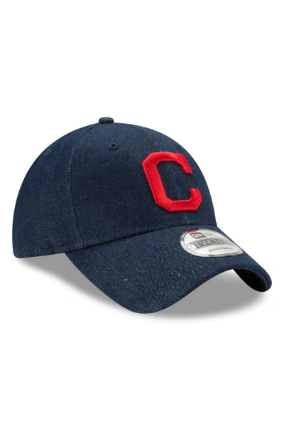 Shop New Era X Levi's Mlb17 Denim Baseball Cap - Black In Cleveland Indians