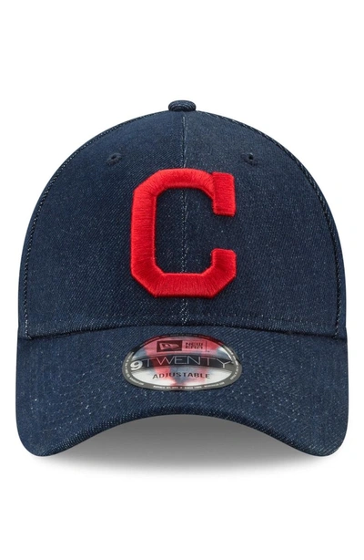 Shop New Era X Levi's Mlb17 Denim Baseball Cap - Black In Cleveland Indians