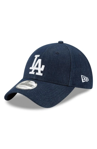Shop New Era X Levi's Mlb17 Denim Baseball Cap - Black In Los Angeles Dodgers