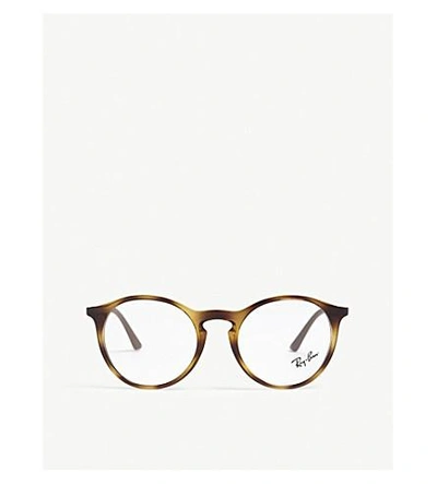 Ray Ban Rb7132 Phantos-frame Glasses In Brown | ModeSens