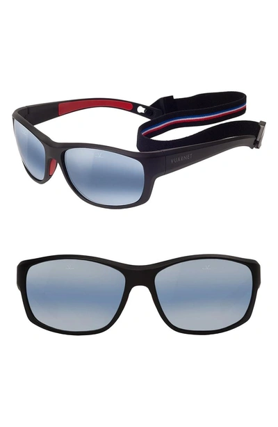 Shop Vuarnet Large Cup 62mm Polarized Sunglasses - Matt Black / Red