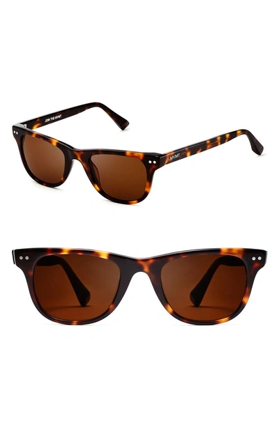 Shop Mvmt Outsider 51mm Polarized Sunglasses - Burnt Tortoise