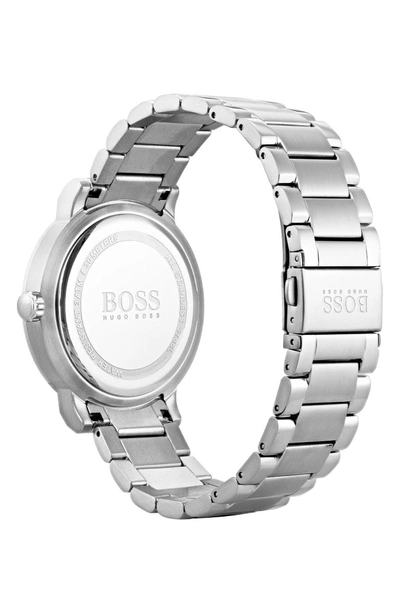 Shop Hugo Boss Oxygen Chronograph Bracelet Watch, 42mm In Grey/ Stainless