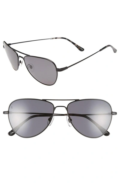 Shop Raen 'roye' 58mm Polarized Sunglasses - Black Ripple/ Black