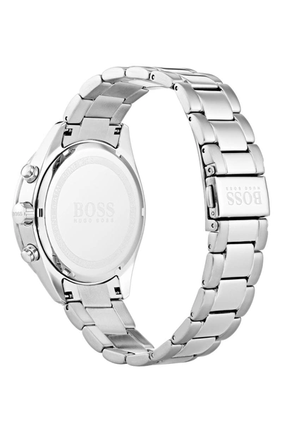 Shop Hugo Boss Talent Chronograph Bracelet Watch, 42mm In Blue/ Stainless