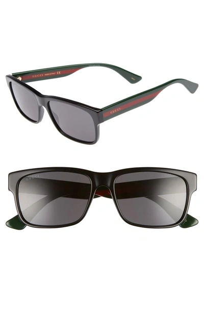 Shop Gucci 58mm Sunglasses In Green Multicolor