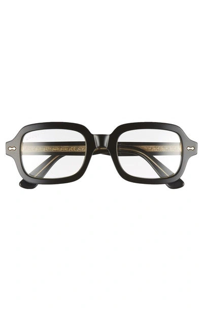 Shop Gucci 52mm Sunglasses - Black/ Crystal