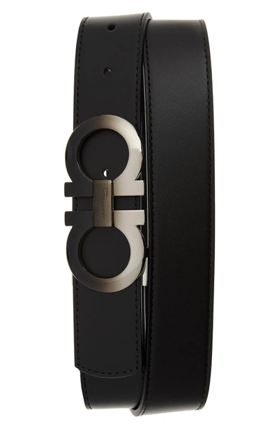 Shop Ferragamo Leather Belt In Nero