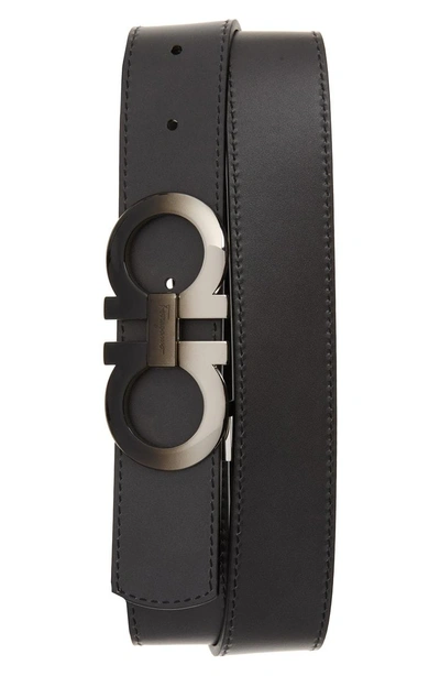 Shop Ferragamo Leather Belt In Nero