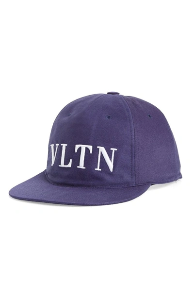 Shop Valentino Garavani Vltn Ball Cap - Blue In Navy