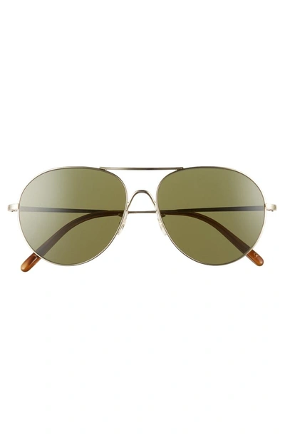 Shop Oliver Peoples Rockmore 58mm Aviator Sunglasses - Gold