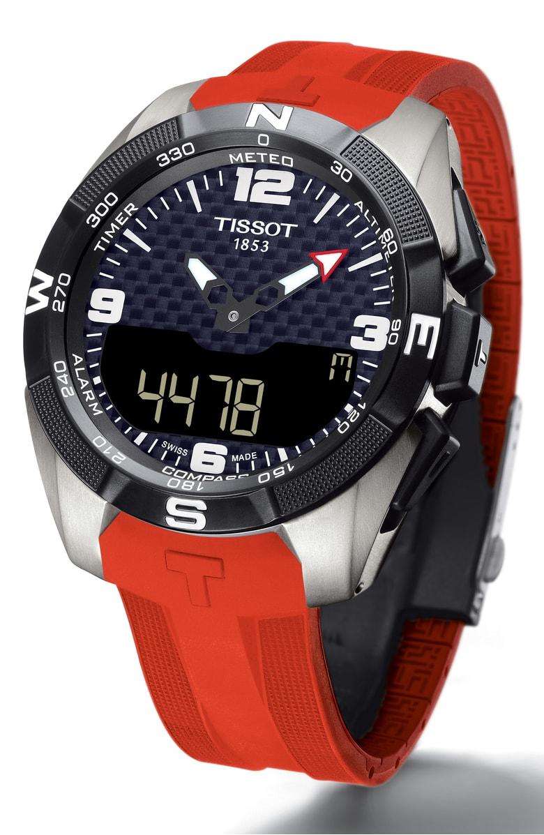 Tissot T-touch Expert Solar Multifunction Smartwatch, 45mm In Red/ Black/ Silver | ModeSens