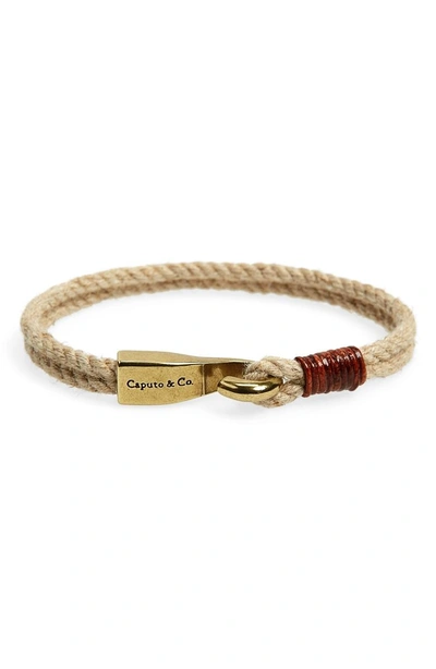 Shop Caputo & Co Big Hook Jute Bracelet In Natural Jute