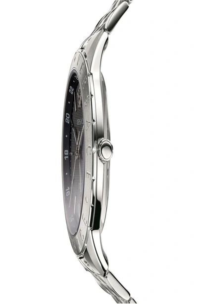 Shop Versace Univers Bracelet Watch, 43mm In Silver/ Black/ Silver