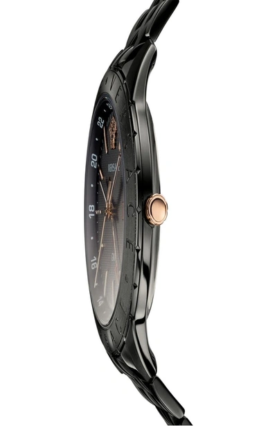 Shop Versace Univers Bracelet Watch, 43mm In Black