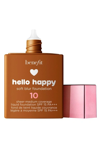 Shop Benefit Cosmetics Benefit Hello Happy Soft Blur Foundation Spf 15 In 10 Deep / Warm