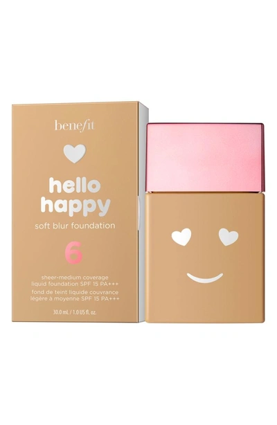 Shop Benefit Cosmetics Benefit Hello Happy Soft Blur Foundation Spf 15 In 6 Medium / Warm