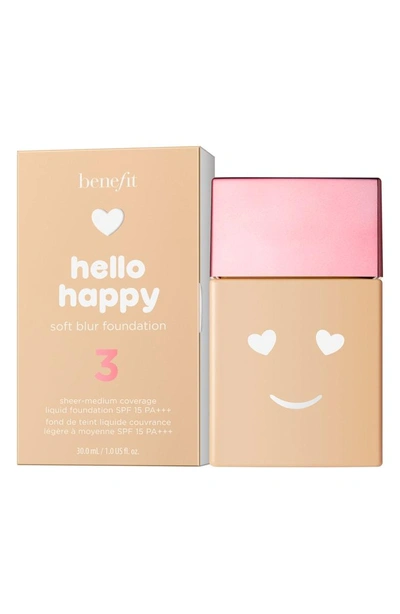 Shop Benefit Cosmetics Benefit Hello Happy Soft Blur Foundation Spf 15 In 3 Light / Neutral