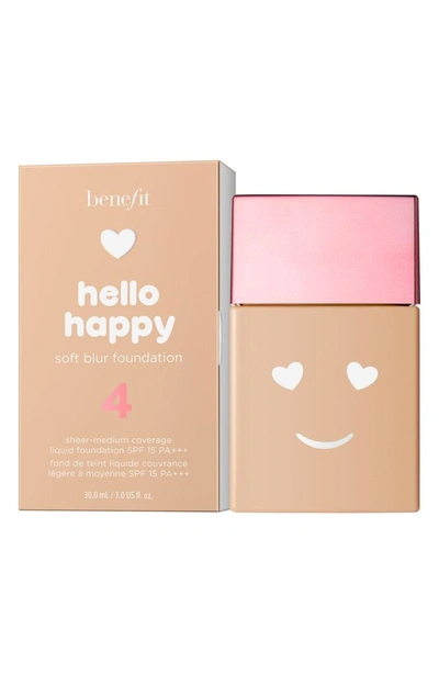 Shop Benefit Cosmetics Benefit Hello Happy Soft Blur Foundation Spf 15 In 4 Medium / Neutral