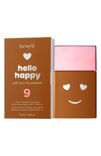 Shop Benefit Cosmetics Benefit Hello Happy Soft Blur Foundation Spf 15 In 9 Deep / Neutral