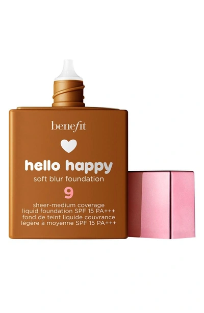 Shop Benefit Cosmetics Benefit Hello Happy Soft Blur Foundation Spf 15 In 9 Deep / Neutral