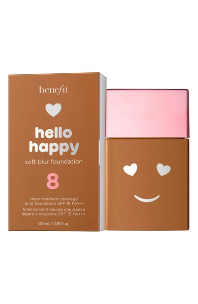 Shop Benefit Cosmetics Benefit Hello Happy Soft Blur Foundation Spf 15 In 8 Tan / Warm