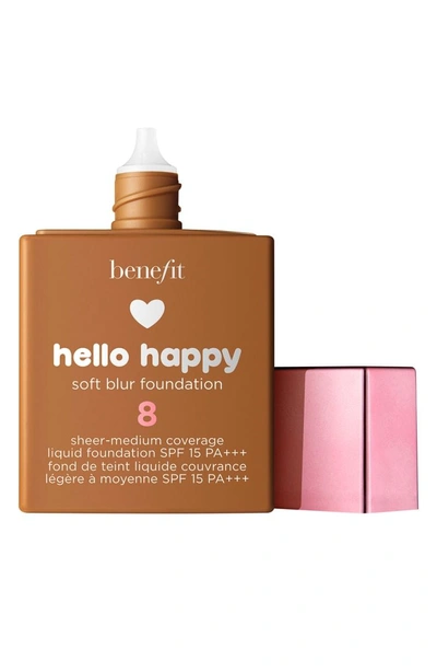 Shop Benefit Cosmetics Benefit Hello Happy Soft Blur Foundation Spf 15 In 8 Tan / Warm