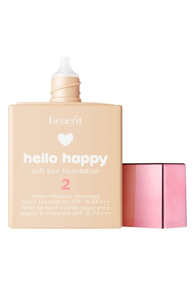Shop Benefit Cosmetics Benefit Hello Happy Soft Blur Foundation Spf 15 In 2 Light / Warm