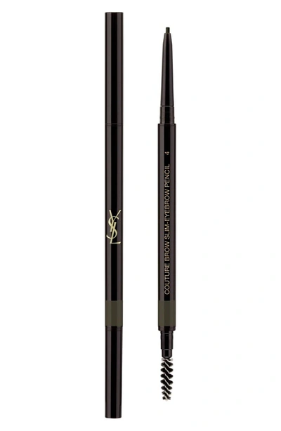 Shop Saint Laurent Couture Brow Slim Eyebrow Pencil In 04 Medium Ash