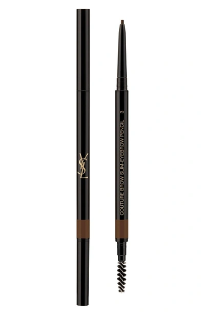 Shop Saint Laurent Couture Brow Slim Eyebrow Pencil In 03 Soft Brown