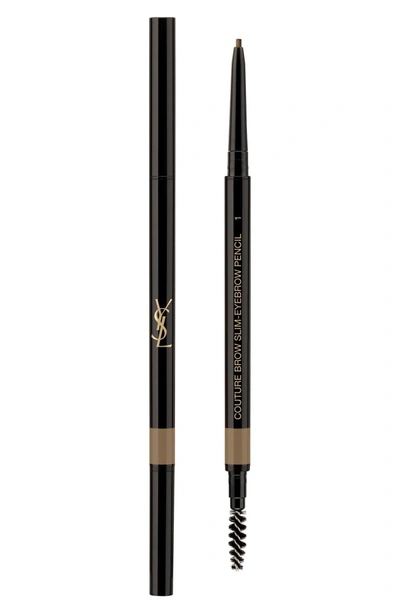 Shop Saint Laurent Couture Brow Slim Eyebrow Pencil In 01 Ash Brown