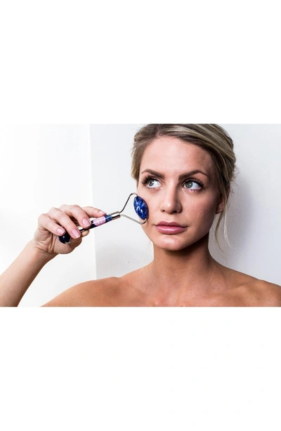 Shop Skin Gym Blue Sodalite Face Roller In Blue Solidate