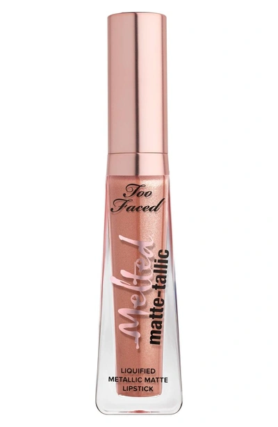 Shop Too Faced Melted Matte-tallics Liquid Lipstick In Pillow Talk