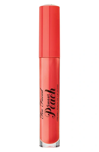 Shop Too Faced Sweet Peach Lip Gloss In Tickle-me-peach