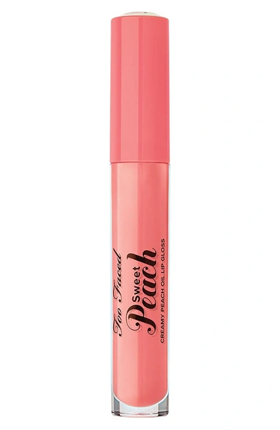 Shop Too Faced Sweet Peach Lip Gloss In Pure Peach