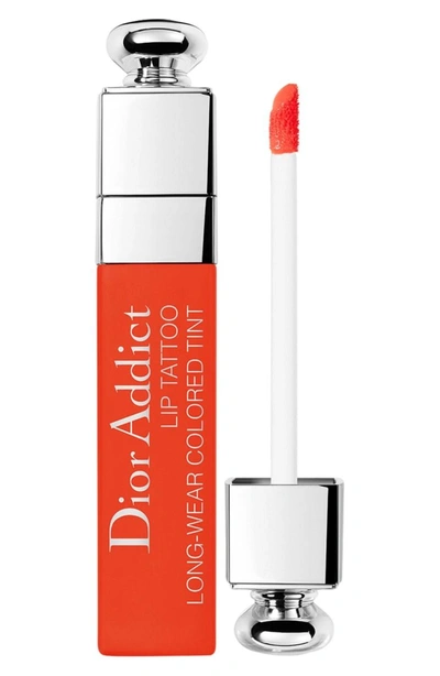 Shop Dior Addict Lip Tattoo Color Juice Long-wearing Color Tint - 641 Orange