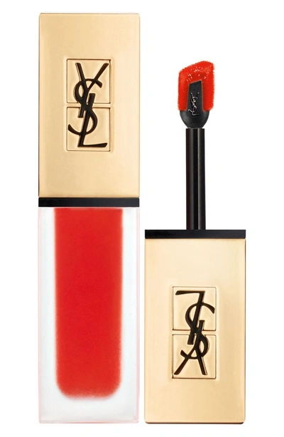 Shop Saint Laurent Tatouage Couture Liquid Matte Lip Stain In 13 True Orange